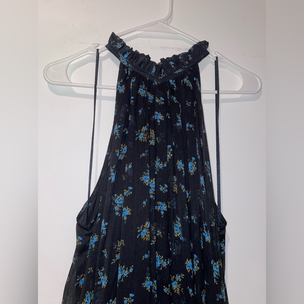 Free People Black Floral Wide Leg Jumpsuit - Picture 5 of 10